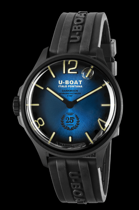 Review Replica U-BOAT DARKMOON 25° BLUE SOLEIL PVD 2028 watch